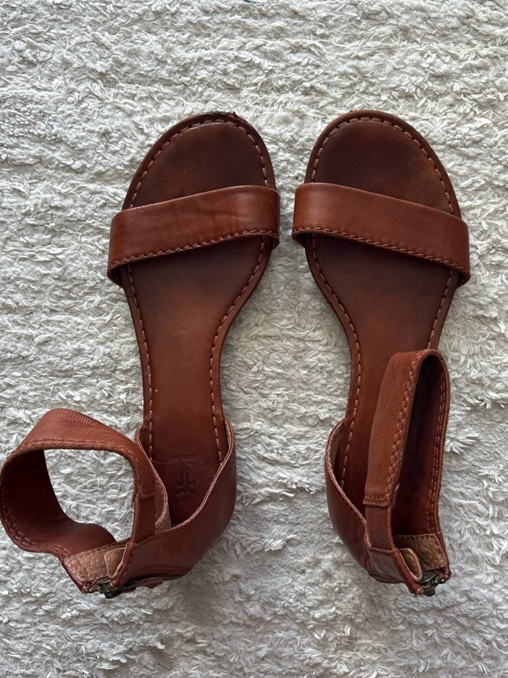 Frye Women's Carson Ankle Zip sandals crafted from vintage leather Size 7 - Picture 3 of 7